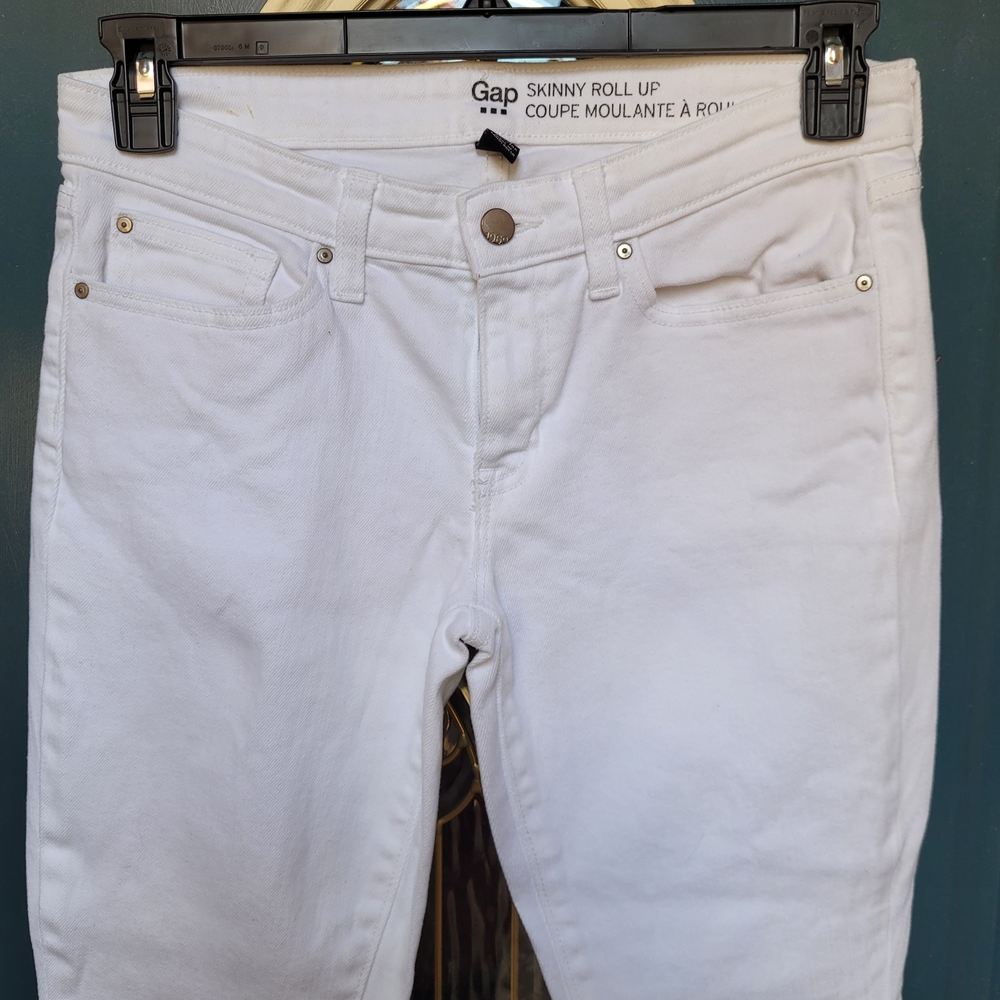 GAP Women's Crisp White Skinny Jeans Size 6